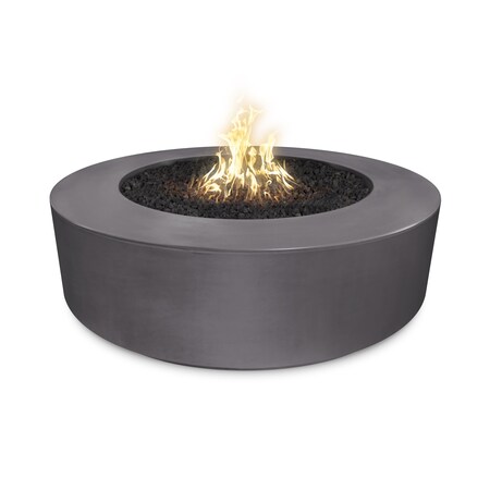 The Outdoor Plus 72 Round Florence Fire Pit, GFRC Concrete, Chestnut, Spark Ignition with Flame Sense, Liquid Propane OPT-FL72FSEN-CST-LP